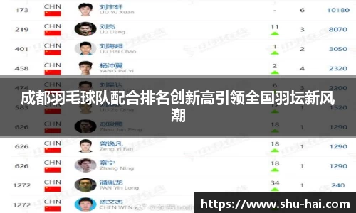 成都羽毛球队配合排名创新高引领全国羽坛新风潮